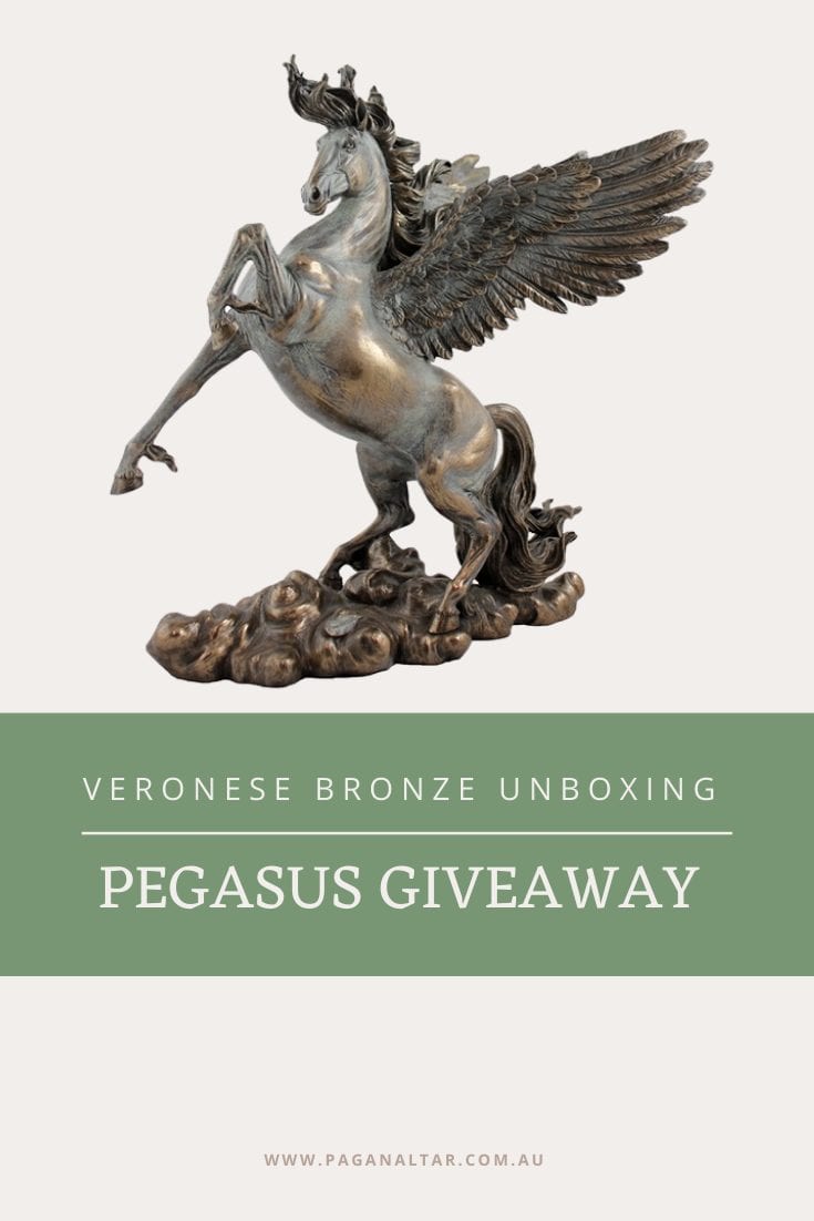 Pegasus Giveaway Bronze Statue Veronese Pagan Altar Gifts